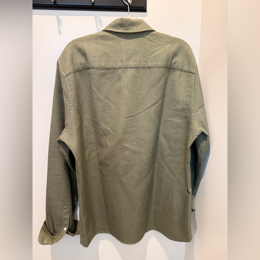 NWT Octobre-Editions Lars Waffle Shirt in Mottled Khaki (L) - Picture 4 of 5